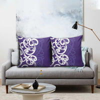 Violet Green Maori Pillow Cover Koru Kowhaiwhai LT7 - Polynesian Pride