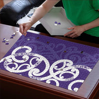 Violet Green Maori Puzzle Koru Kowhaiwhai LT7 - Polynesian Pride