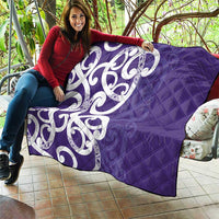 Violet Green Maori Quilt Koru Kowhaiwhai - Polynesian Pride