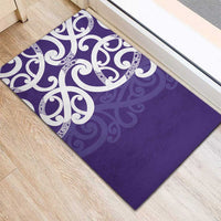 Violet Green Maori Rubber Doormat Koru Kowhaiwhai LT7 - Polynesian Pride