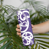 Violet Green Maori Skinny Tumbler Koru Kowhaiwhai LT7 - Polynesian Pride