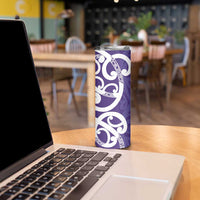Violet Green Maori Skinny Tumbler Koru Kowhaiwhai LT7 - Polynesian Pride