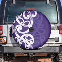 Violet Green Maori Spare Tire Cover Koru Kowhaiwhai LT7 Violet - Polynesian Pride