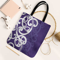 Violet Green Maori Tote Bag Koru Kowhaiwhai - Polynesian Pride