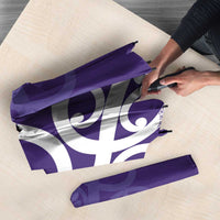 Violet Green Maori Umbrella Koru Kowhaiwhai LT7 - Polynesian Pride