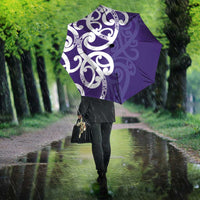 Violet Green Maori Umbrella Koru Kowhaiwhai LT7 - Polynesian Pride