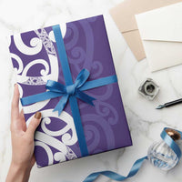 Violet Green Maori Wrapping Paper Koru Kowhaiwhai LT7 - Polynesian Pride