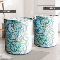 Paua Shell Maori Laundry Basket Koru Kowhaiwhai LT7 - Polynesian Pride