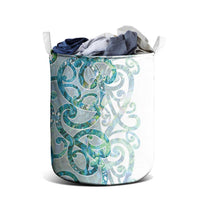 Paua Shell Maori Laundry Basket Koru Kowhaiwhai LT7 - Polynesian Pride
