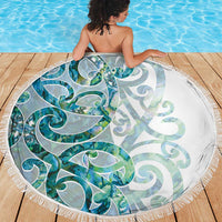 Paua Shell Maori Beach Blanket Koru Kowhaiwhai LT7 - Polynesian Pride