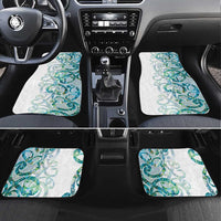 Paua Shell Maori Car Mats Koru Kowhaiwhai LT7 Set 4pcs White - Polynesian Pride