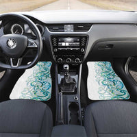 Paua Shell Maori Car Mats Koru Kowhaiwhai LT7 Set 2pcs - Front White - Polynesian Pride