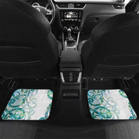 Paua Shell Maori Car Mats Koru Kowhaiwhai LT7 Set 2pcs - Back White - Polynesian Pride