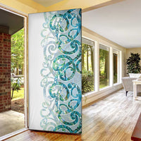 Paua Shell Maori Door Cover Koru Kowhaiwhai LT7 - Polynesian Pride