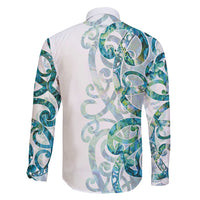 Paua Shell Maori Family Matching Puletasi and Hawaiian Shirt Koru Kowhaiwhai LT7 - Polynesian Pride