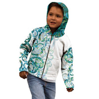 Paua Shell Maori Kid Hoodie Koru Kowhaiwhai LT7 - Polynesian Pride