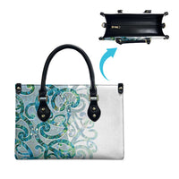 Paua Shell Maori Leather Bag Koru Kowhaiwhai - Polynesian Pride