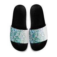 Paua Shell Maori Slide Sandals Koru Kowhaiwhai - Polynesian Pride