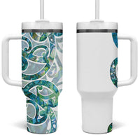 Paua Shell Maori Tumbler With Handle Koru Kowhaiwhai - Polynesian Pride