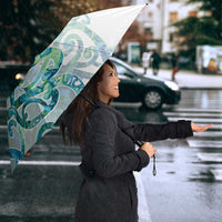 Paua Shell Maori Umbrella Koru Kowhaiwhai LT7 - Polynesian Pride