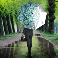 Paua Shell Maori Umbrella Koru Kowhaiwhai LT7 - Polynesian Pride