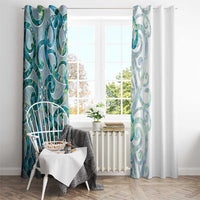 Paua Shell Maori Window Curtain Koru Kowhaiwhai - Polynesian Pride