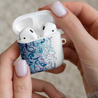 Turquoise Paua Shell Maori AirPods Case Koru Kowhaiwhai LT7 - Polynesian Pride