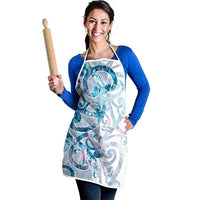Turquoise Paua Shell Maori Apron Koru Kowhaiwhai LT7 - Polynesian Pride