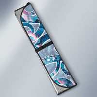 Turquoise Paua Shell Maori Auto Sun Shade Koru Kowhaiwhai LT7 - Polynesian Pride