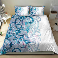 Turquoise Paua Shell Maori Bedding Set Koru Kowhaiwhai LT7 - Polynesian Pride