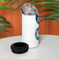 Turquoise Paua Shell Maori 4 in 1 Can Cooler Tumbler Koru Kowhaiwhai LT7 - Polynesian Pride