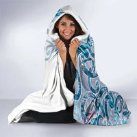 Turquoise Paua Shell Maori Hooded Blanket Koru Kowhaiwhai LT7 - Polynesian Pride