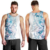 Turquoise Paua Shell Maori Men Tank Top Koru Kowhaiwhai LT7 - Polynesian Pride