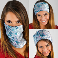 Turquoise Paua Shell Maori Neck Gaiter Koru Kowhaiwhai LT7 - Polynesian Pride