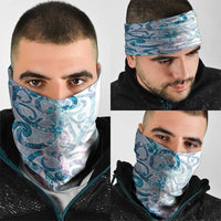Turquoise Paua Shell Maori Neck Gaiter Koru Kowhaiwhai LT7 - Polynesian Pride