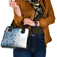 Turquoise Paua Shell Maori Shoulder Handbag Koru Kowhaiwhai - Polynesian Pride