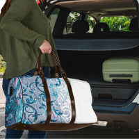 Turquoise Paua Shell Maori Travel Bag Koru Kowhaiwhai - Polynesian Pride