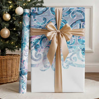 Turquoise Paua Shell Maori Wrapping Paper Koru Kowhaiwhai LT7 - Polynesian Pride