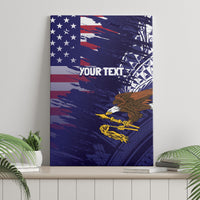 American Samoa Mix US Canvas Wall Art Flag Day Grunge Style LT7 - Polynesian Pride