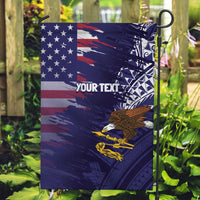American Samoa Mix US Garden Flag Flag Day Grunge Style LT7 Garden Flag Blue - Polynesian Pride