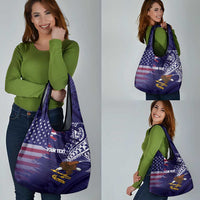 American Samoa Mix US Grocery Bag Flag Day Grunge Style
