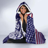 American Samoa Mix US Hooded Blanket Flag Day Grunge Style LT7 - Polynesian Pride