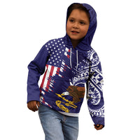 American Samoa Mix US Kid Hoodie Flag Day Grunge Style LT7 - Polynesian Pride
