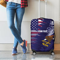 American Samoa Mix US Luggage Cover Flag Day Grunge Style