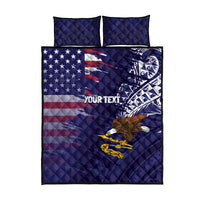 American Samoa Mix US Quilt Bed Set Flag Day Grunge Style LT7 - Polynesian Pride