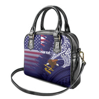 American Samoa Mix US Shoulder Handbag Flag Day Grunge Style LT7 - Polynesian Pride
