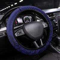 American Samoa Mix US Steering Wheel Cover Flag Day Grunge Style LT7 Universal Fit Blue - Polynesian Pride
