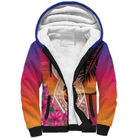 Guam Chamorro Sherpa Hoodie Artsy Latte Stone