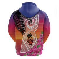 Guam Chamorro Zip Hoodie Artsy Latte Stone