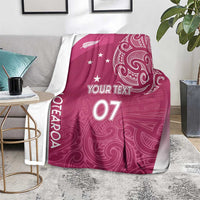 Personalised New Zealand Rugby Blanket Aotearoa Champions - Pink Version
